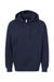 LAT 6926 Mens Elevated Fleece Basic Hooded Sweatshirt Hoodie Navy Blue Flat Front