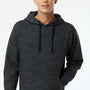 LAT Mens Elevated Fleece Basic Hooded Sweatshirt Hoodie w/ Pouch Pocket - Storm Camo