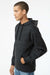 LAT 6926 Mens Elevated Fleece Basic Hooded Sweatshirt Hoodie w/ Pouch Pocket Storm Camo Model Side