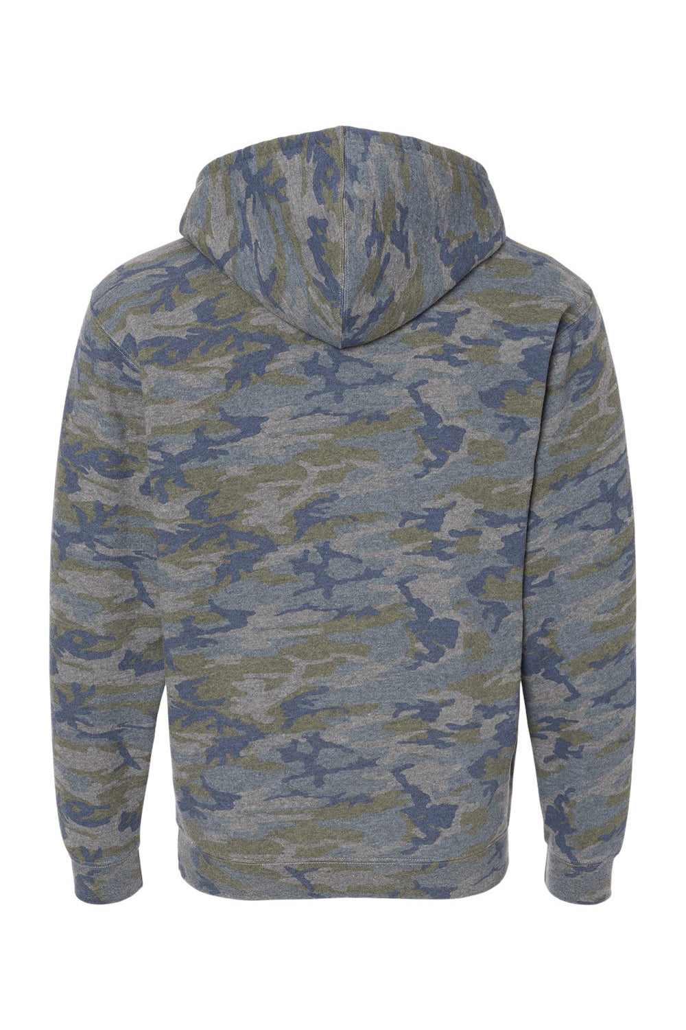 LAT 6926 Mens Elevated Fleece Basic Hooded Sweatshirt Hoodie w/ Pouch Pocket Vintage Camo Flat Back