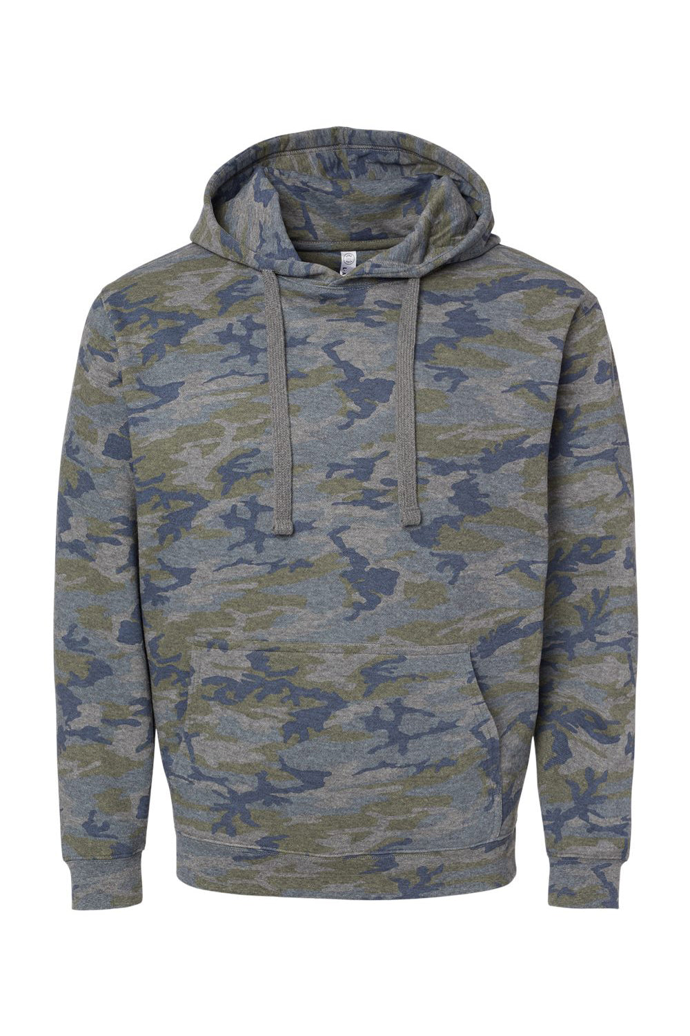 LAT 6926 Mens Elevated Fleece Basic Hooded Sweatshirt Hoodie w/ Pouch Pocket Vintage Camo Flat Front