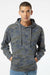 LAT 6926 Mens Elevated Fleece Basic Hooded Sweatshirt Hoodie w/ Pouch Pocket Vintage Camo Model Front