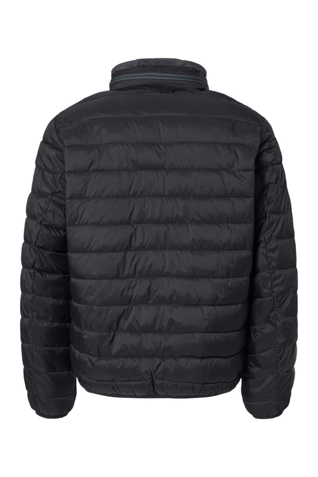 Weatherproof 211136 Mens PillowPac Wind & Water Resistant Full Zip Puffer Jacket Black Flat Back