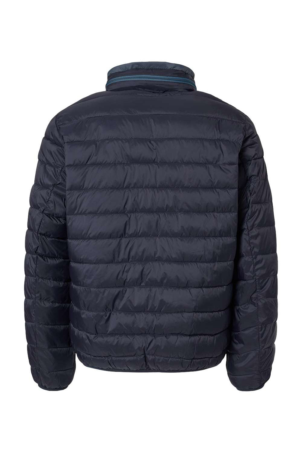 Weatherproof 211136 Mens PillowPac Full Zip Puffer Jacket Dark Navy Blue Flat Back