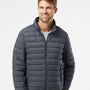 Weatherproof Mens PillowPac Wind & Water Resistant Full Zip Puffer Jacket - Pewter Grey - NEW