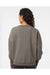 MV Sport W22712 Womens Sueded Fleece Crewneck Sweatshirt Charcoal Grey Model Back
