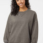 MV Sport Womens Sueded Fleece Crewneck Sweatshirt - Charcoal Grey