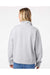 MV Sport W22713 Womens Sueded Fleece 1/4 Zip Sweatshirt Heather Grey Model Back