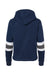 MV Sport W22135 Womens Sueded Fleece Thermal Lined Hooded Sweatshirt Hoodie Navy Blue/Ash Grey/Charcoal Grey Flat Back