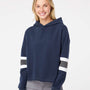 MV Sport Womens Sueded Fleece Thermal Lined Hooded Sweatshirt Hoodie - Navy Blue/Ash Grey/Charcoal Grey - NEW