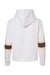 MV Sport W22135 Womens Sueded Fleece Thermal Lined Hooded Sweatshirt Hoodie Ash Grey/Cameo Pink/Charcoal Grey Flat Back