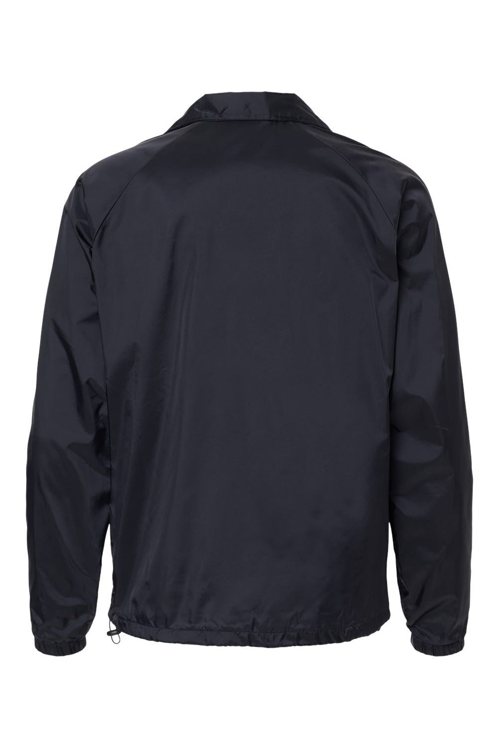 Burnside 9718 Mens Mentor Snap Down Wind & Water Resistant Coaches Jacket Navy Blue Flat Back