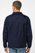 Burnside 9718 Mens Mentor Snap Down Wind & Water Resistant Coaches Jacket Navy Blue Model Back