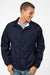 Burnside 9718 Mens Mentor Snap Down Wind & Water Resistant Coaches Jacket Navy Blue Model Front