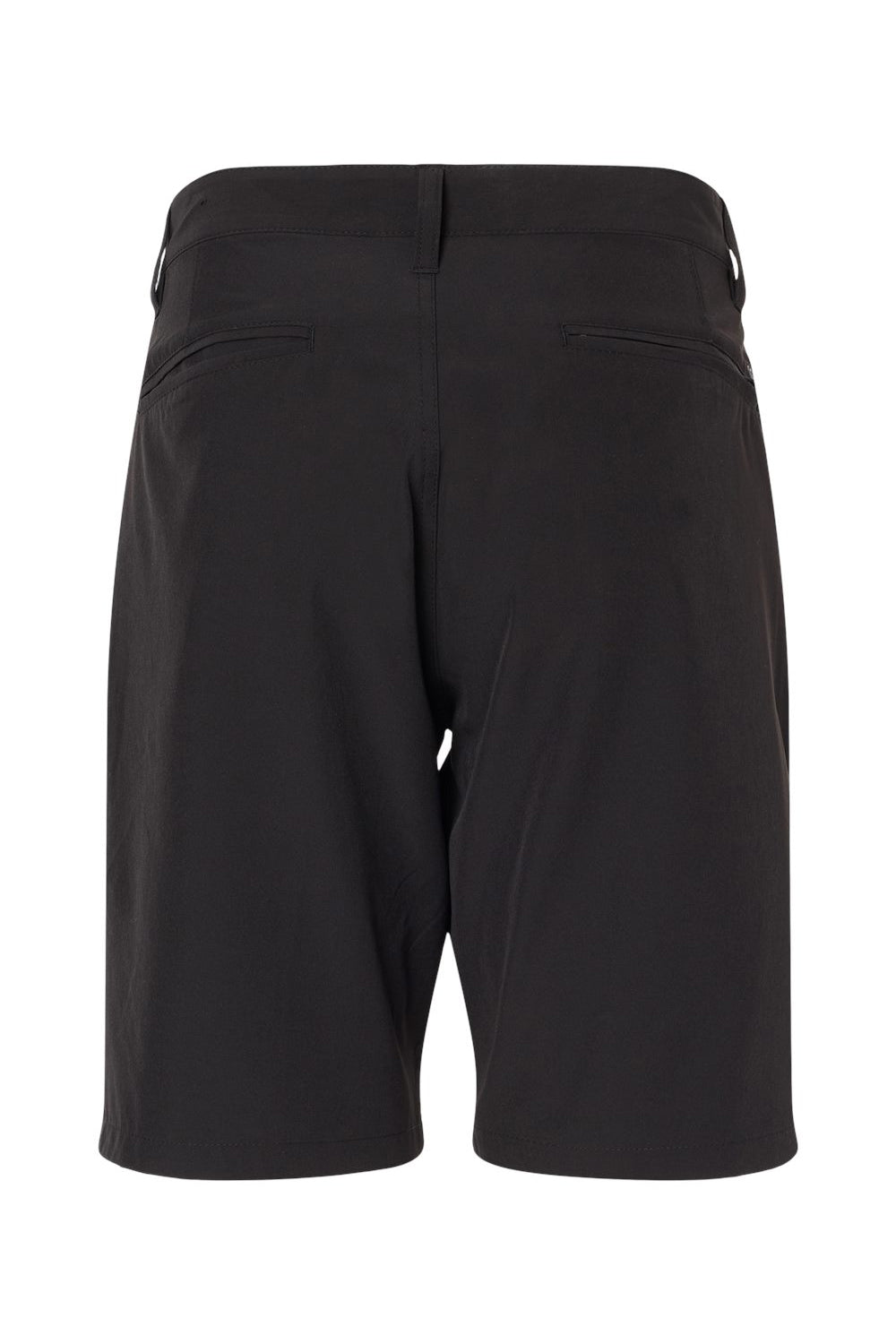 Burnside 9820 Mens Hybrid Stretch Shorts w/ Pockets Black Flat Back