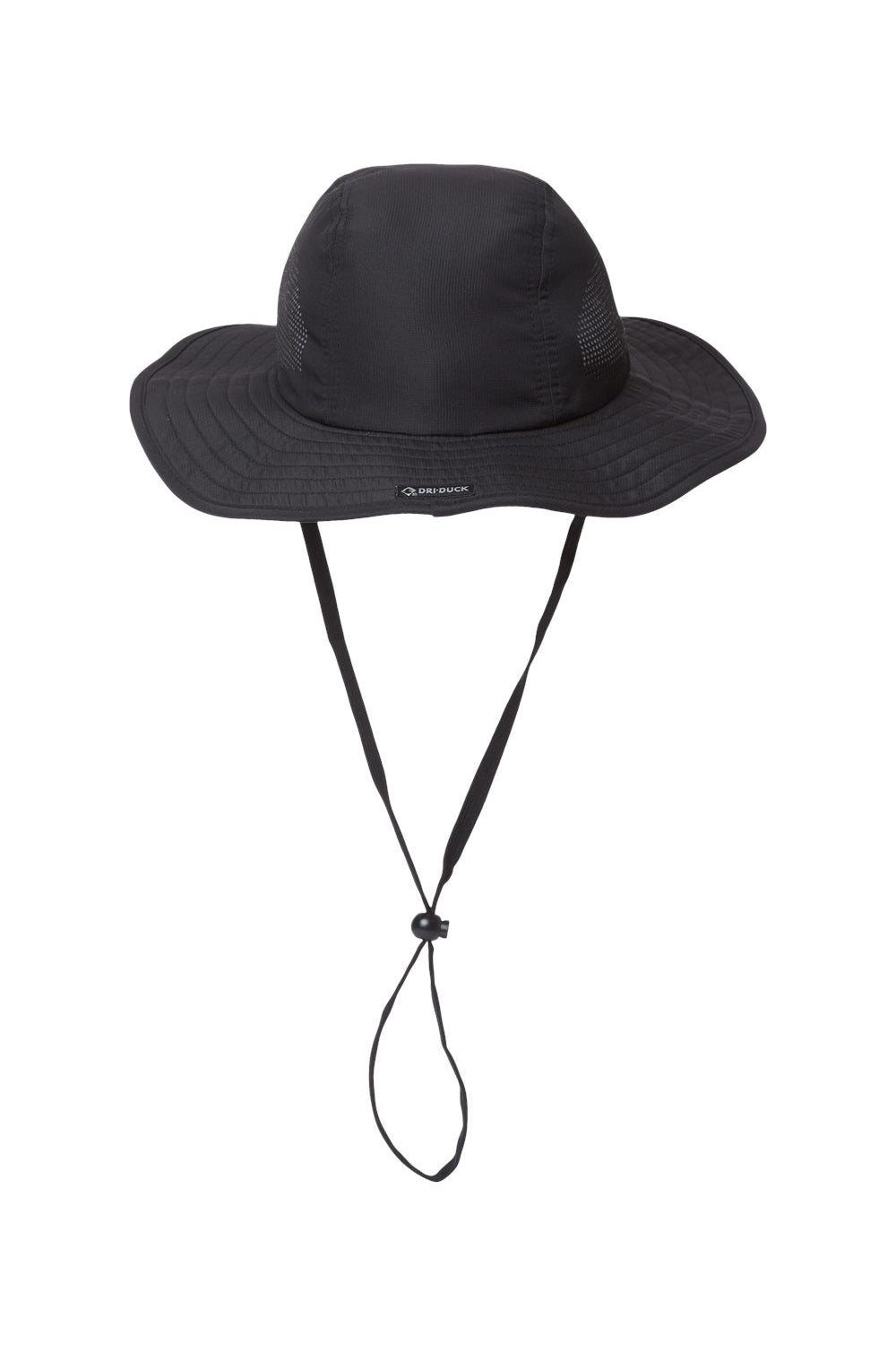 Dri Duck 3702 Mens Packable Boonie Hat Black Flat Front