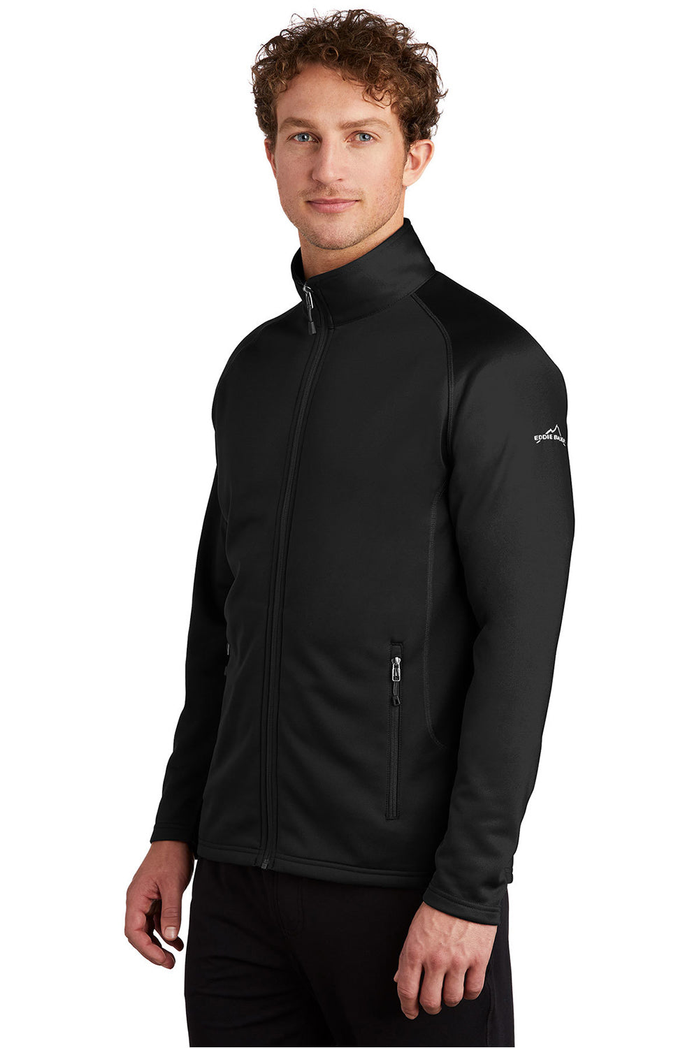 Eddie Bauer EB246 Mens Fleece Full Zip Jacket Black Model 3Q