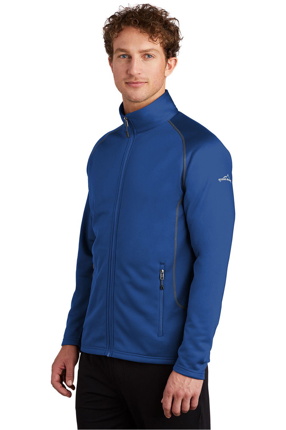 Eddie Bauer EB246 Mens Fleece Full Zip Jacket Cobalt Blue Model 3Q