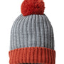 Richardson Mens Chunky Cable Beanie - Heather Grey/Rust - NEW