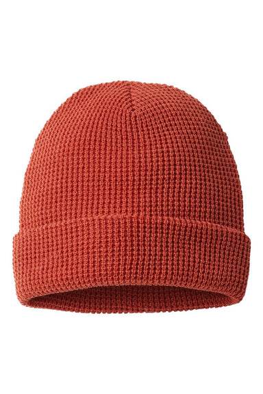 Richardson Hats 146R Unisex Waffle Cuffed Beanie Rust Flat Front