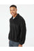 Burnside 3052 Mens Polar Fleece 1/4 Zip Sweatshirt Black Model Side
