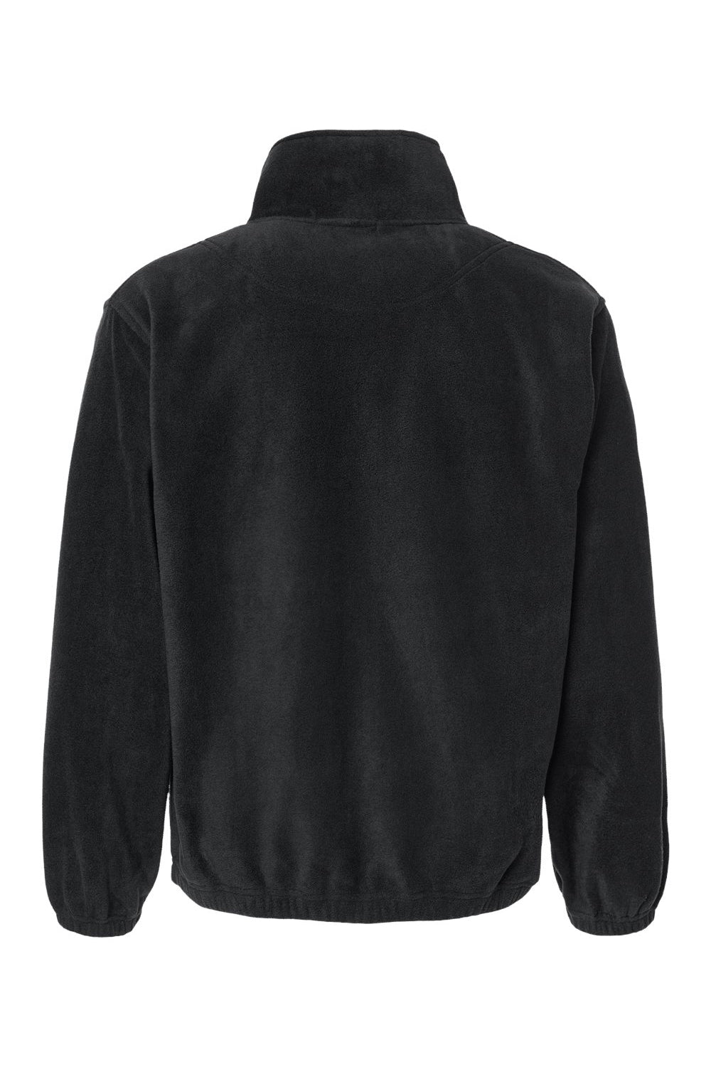 Burnside 3062 Mens Polar Fleece Full Zip Sweatshirt w/ Pockets Black Flat Back