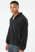 Burnside 3062 Mens Polar Fleece Full Zip Sweatshirt w/ Pockets Black Model Side