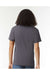 American Apparel 2006CVC Mens CVC Short Sleeve V-Neck T-Shirt Heather Charcoal Grey Model Back
