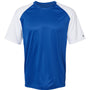 Badger Mens Breakout Moisture Wicking Short Sleeve Crewneck T-Shirt - Royal Blue/White - NEW