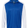 Badger Mens Breakout Moisture Wicking 1/4 Zip Sweatshirt - Royal Blue/White - NEW