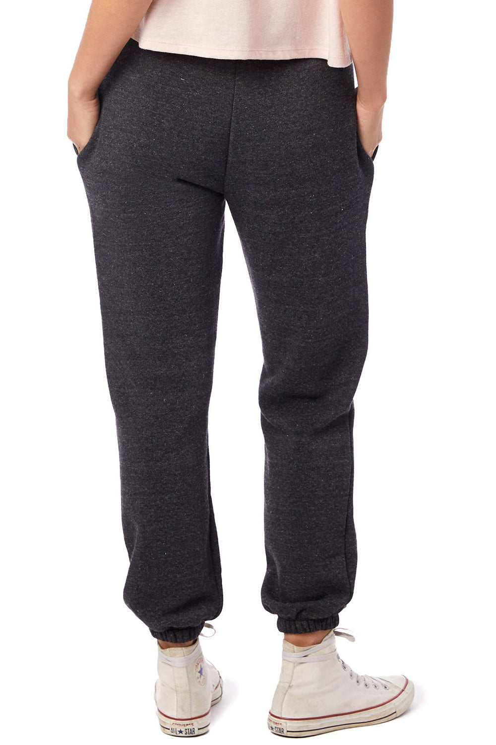 Alternative 9902F2 Womens Eco Classic Sweatpants w/ Pockets Black Model Back
