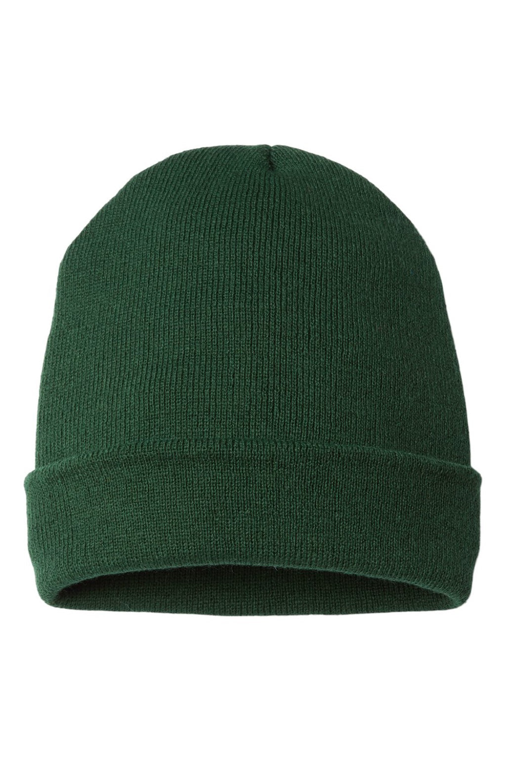 Cap America Hats TKN24 Unisex USA Made Cuffed Knit Beanie Forest Green Flat Front