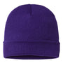Cap America Hats Unisex USA Made Cuffed Knit Beanie - Purple