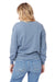 Alternative 9903ZT Womens Eco Washed Throwback Crewneck Sweatshirt Washed Denim Blue Model Back