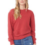 Alternative Womens Eco Washed Throwback Crewneck Sweatshirt - Faded Red - NEW
