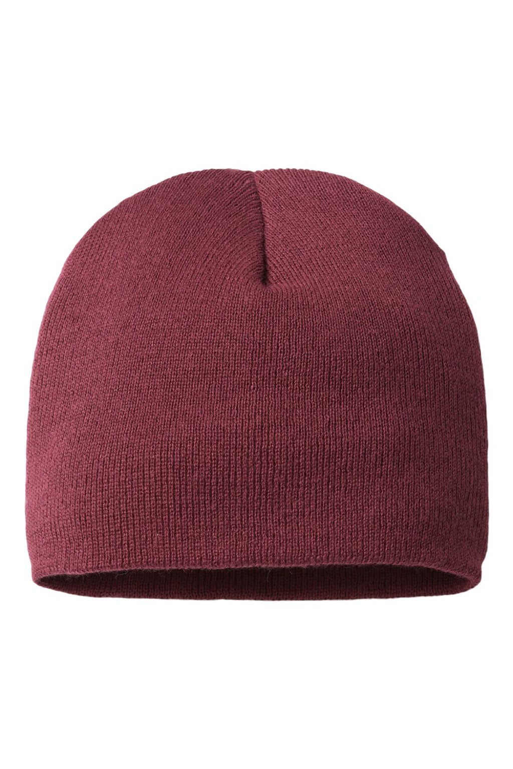 Cap America Hats TKN28 Unisex USA Made Cuffed Knit Beanie Maroon Flat Front