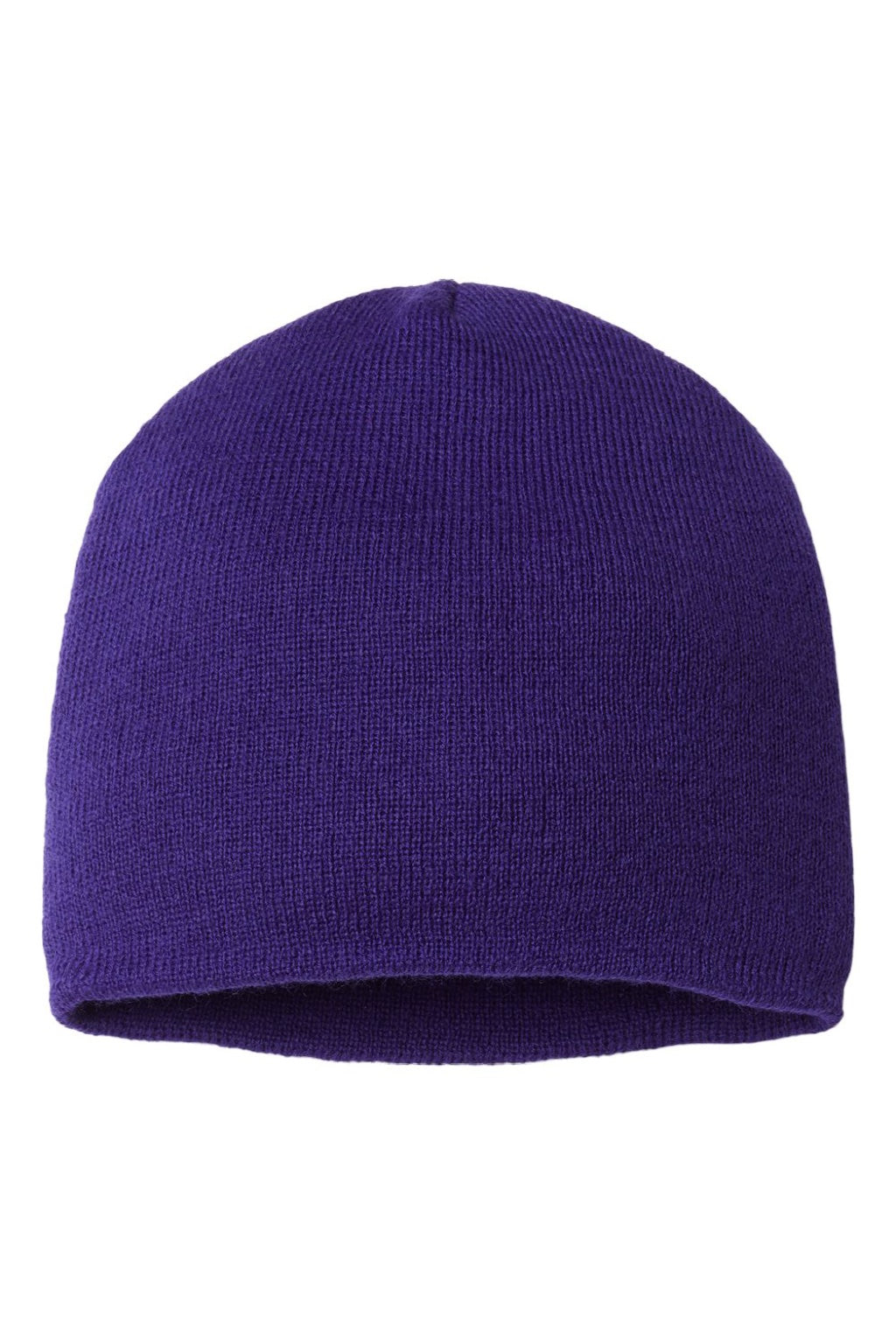 Cap America Hats TKN28 Unisex USA Made Cuffed Knit Beanie Purple Flat Front