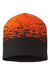 Cap America Hats RKS9 Unisex USA Made Static Beanie Black/Deep Orange Flat Front