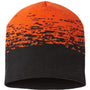 Cap America Hats Unisex USA Made Static Beanie - Black/Deep Orange - Closeout
