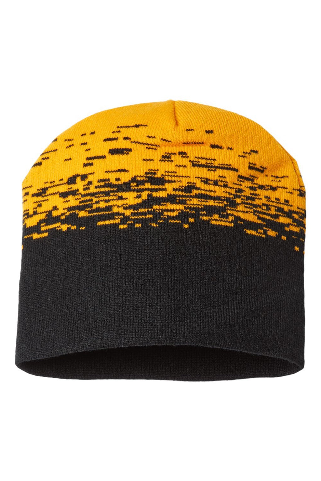 Cap America Hats RKS9 Unisex USA Made Static Beanie Black/Gold Flat Front