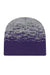 Cap America Hats RKS9 Unisex USA Made Static Beanie Purple/Heather Grey Flat Front