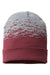 Cap America Hats RKS12 Unisex USA Made Static Cuffed Beanie Maroon/Heather Grey Flat Front