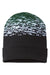 Cap America Hats RKS12 Unisex USA Made Static Cuffed Beanie Black/White/Forest Green Flat Front