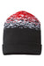 Cap America Hats RKS12 Unisex USA Made Static Cuffed Beanie Black/White/Red Flat Front