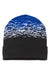 Cap America Hats RKS12 Unisex USA Made Static Cuffed Beanie Black/White/Royal Blue Flat Front