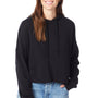 Alternative Womens Eco Washed Hooded Sweatshirt Hoodie - Black - NEW