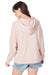 Alternative 9906ZT Womens Eco Washed Hooded Sweatshirt Hoodie Rose Quartz Model Back