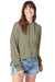 Alternative 9906ZT Womens Eco Washed Hooded Sweatshirt Hoodie Military Green Model Front