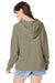 Alternative 9906ZT Womens Eco Washed Hooded Sweatshirt Hoodie Military Green Model Back