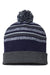 Cap America Hats RKL12 Unisex USA Made Striped Beanie True Navy Blue Flat Front